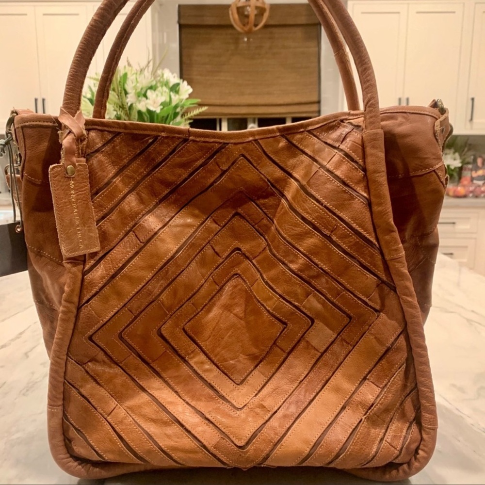Monserat De Lucca leather tote in Camel .